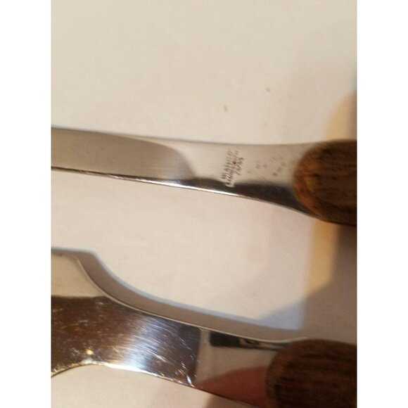 Vintage Warco Schwans Set of 2 Carving Knife Meat Fork Stainless Steel - Picture 7 of 8